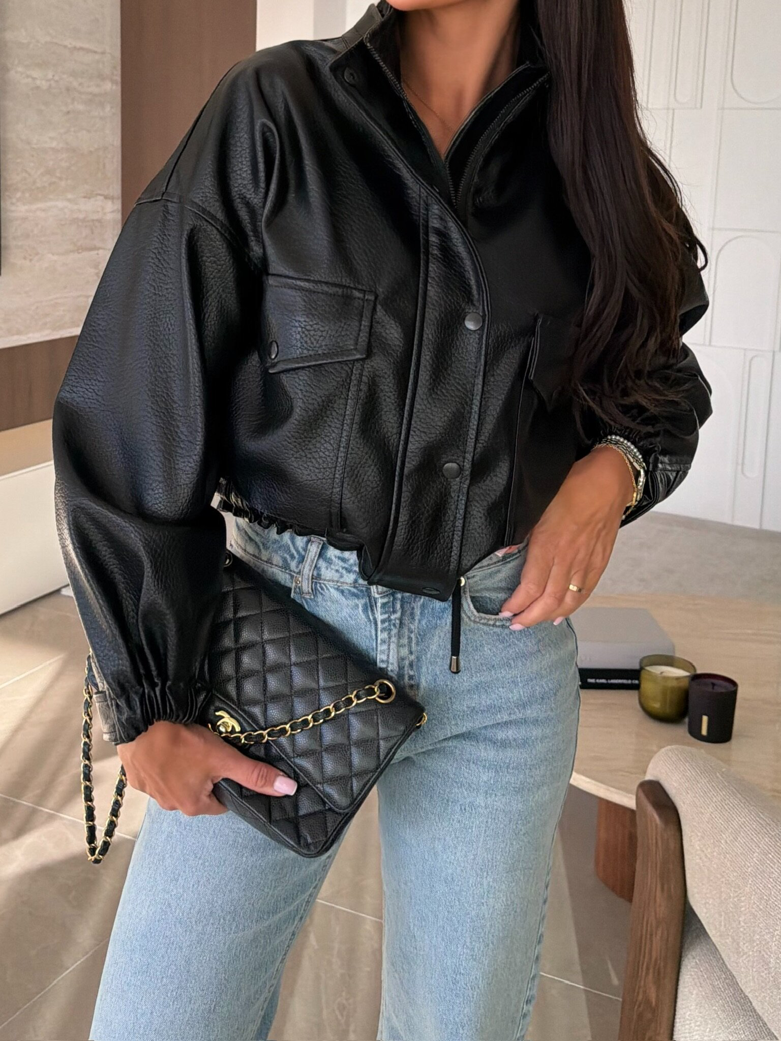 CHAQUETA DE CUERO ECOLÓGICO MILLO